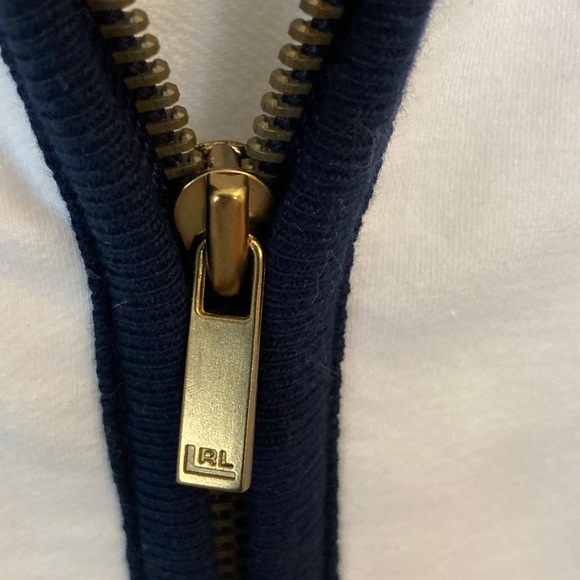 Lauren Ralph Lauren White & Dark Navy Hooded Jacket - Picture 5 of 8